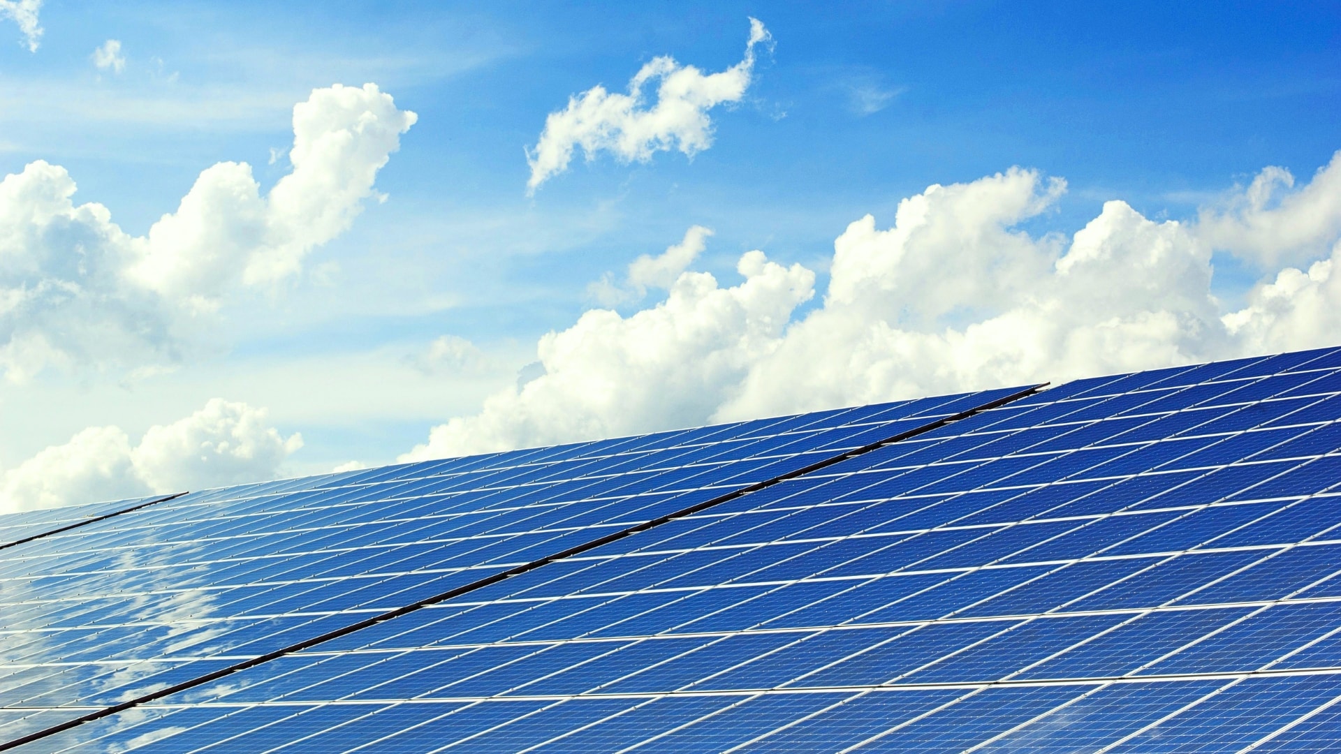 Solar panels on a building