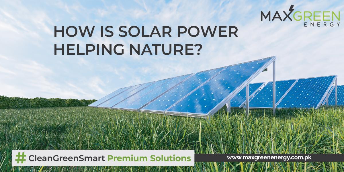 How is solar energy helping nature